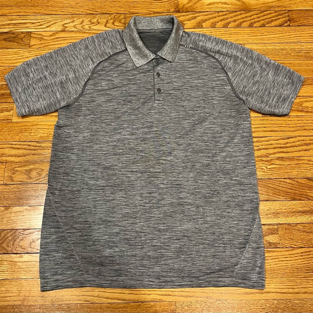 Lululemon Men's Gray Polo Shirt